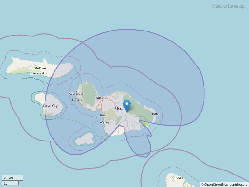 KAOI-FM Coverage Map
