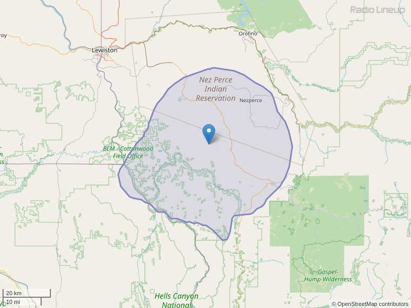 KNWO-FM Coverage Map