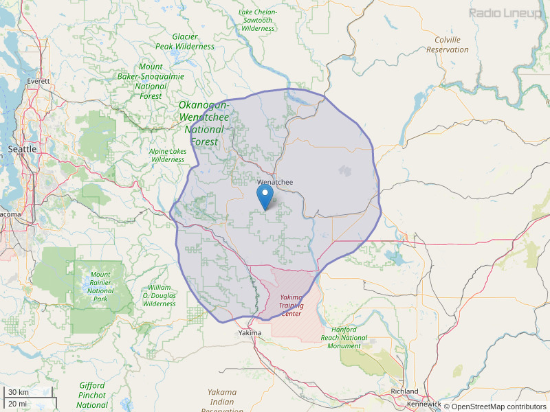 KNWR-FM Coverage Map
