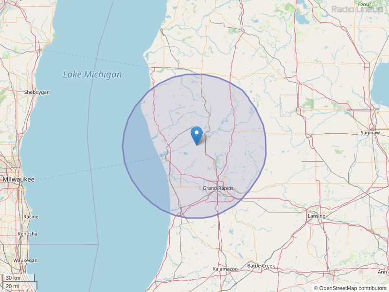 WHTS-FM Coverage Map