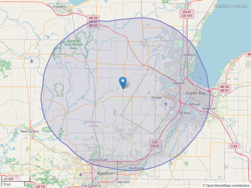 WFZZ-FM Coverage Map
