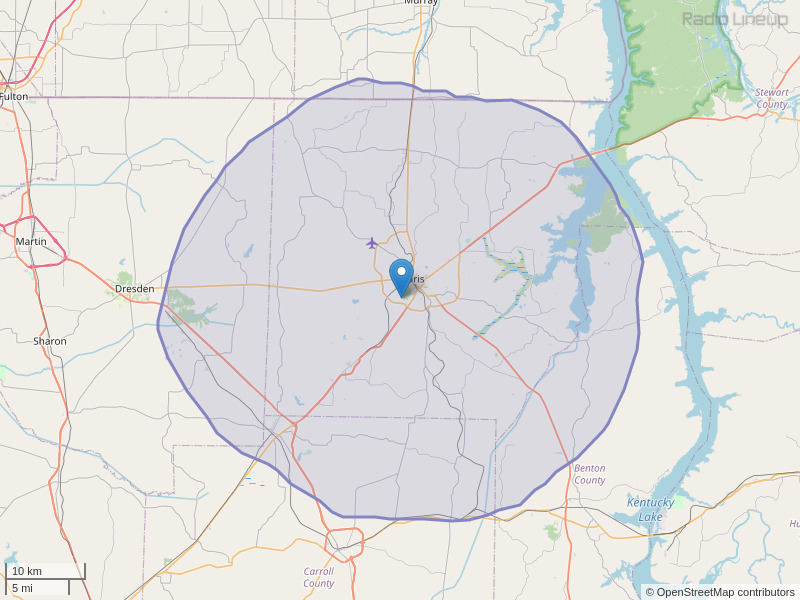 WRQR-FM Coverage Map
