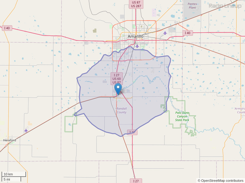 KWTS-FM Coverage Map