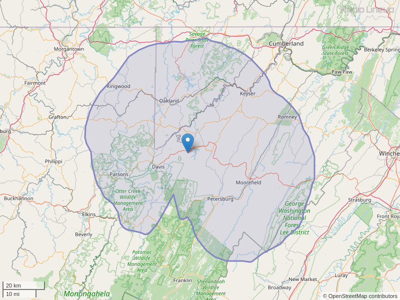 WVDS-FM Coverage Map