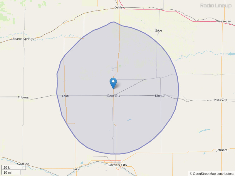 KSKL-FM Coverage Map