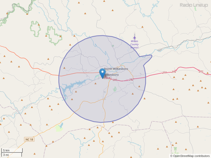 WSIF-FM Coverage Map