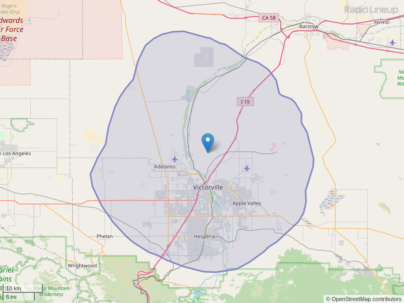 KXVV-FM Coverage Map