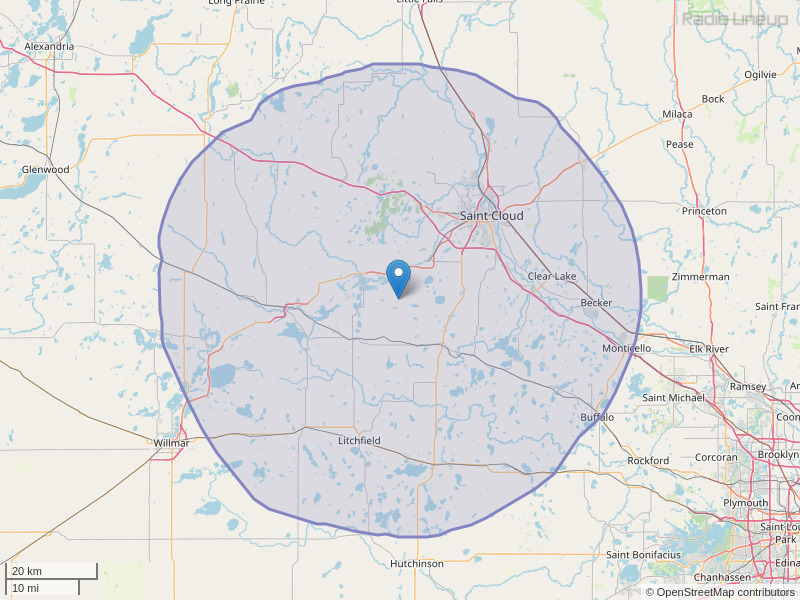 KMXK-FM Coverage Map