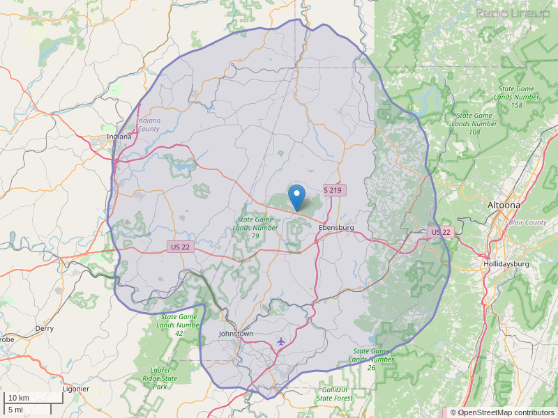 WPCL-FM Coverage Map