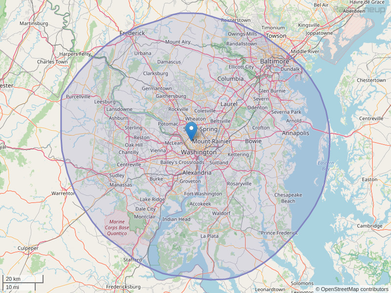 WKYS-FM Coverage Map