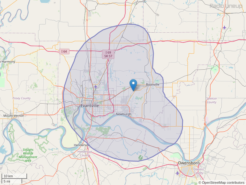 WLYD-FM Coverage Map
