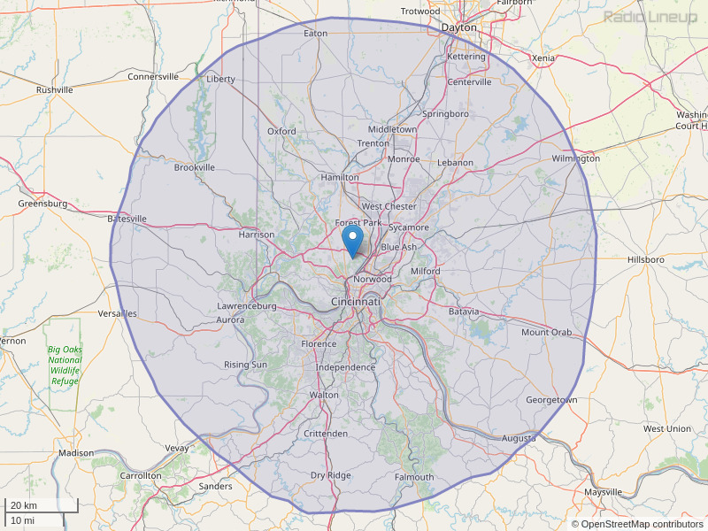 WREW-FM Coverage Map