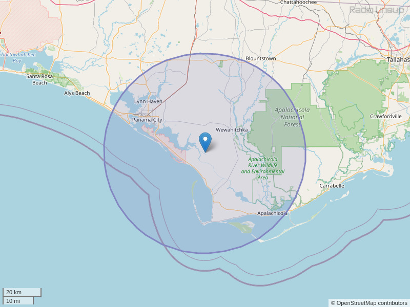 WEBZ-FM Coverage Map