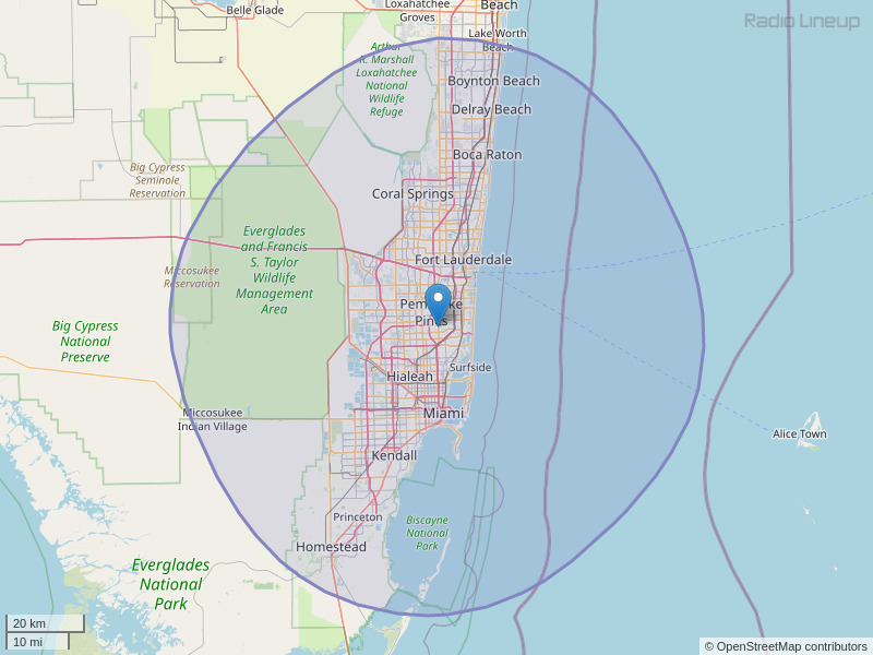 WPOW-FM Coverage Map