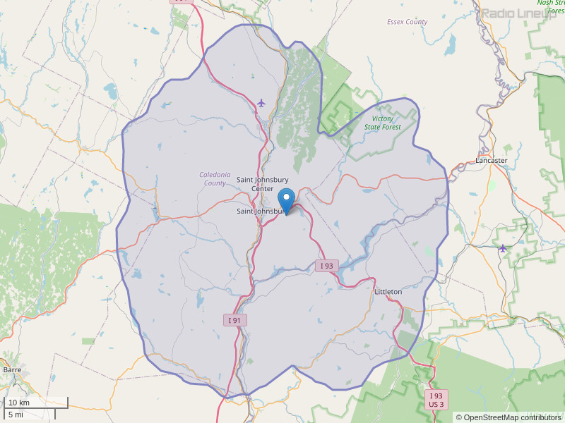 WCKJ-FM Coverage Map