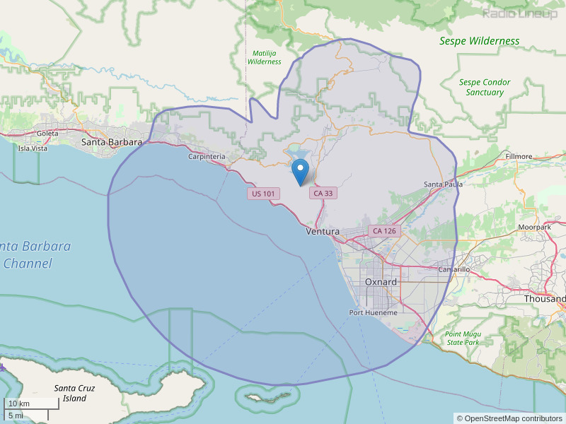 KFYV-FM Coverage Map