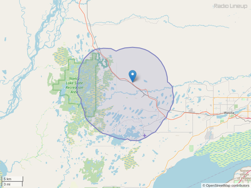 KJHA-FM Coverage Map
