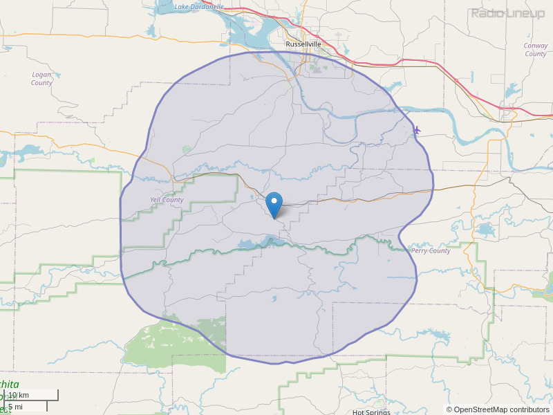 KARV-FM Coverage Map
