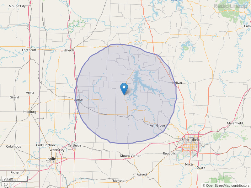 KIRS-FM Coverage Map