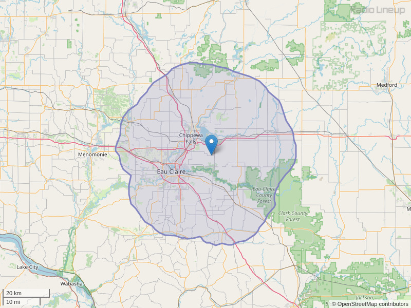 WCFW-FM Coverage Map