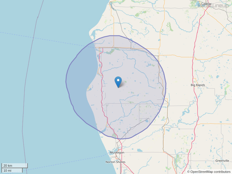 WWKR-FM Coverage Map