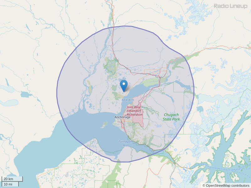 KSKA-FM Coverage Map