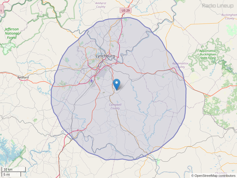 WEQP-FM Coverage Map
