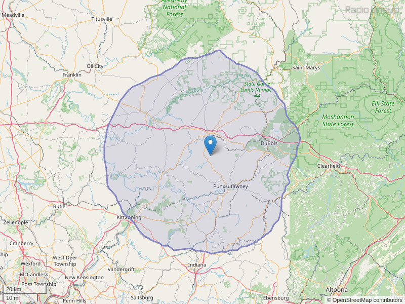 WKQL-FM Coverage Map