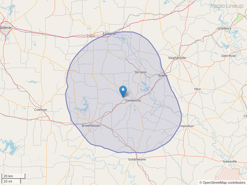 KYOX-FM Coverage Map