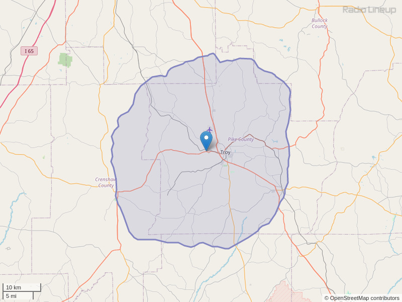 WSMX-FM Coverage Map