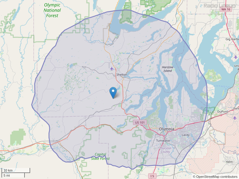 KRXY-FM Coverage Map