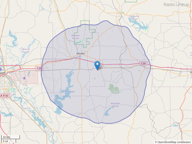 KBEF-FM Coverage Map