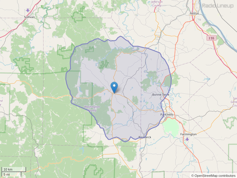 KNLP-FM Coverage Map