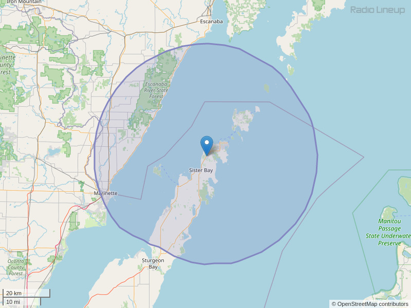 WHND-FM Coverage Map