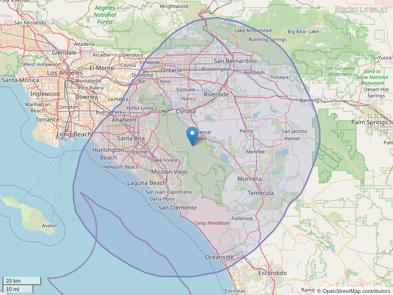 KWVE-FM Coverage Map