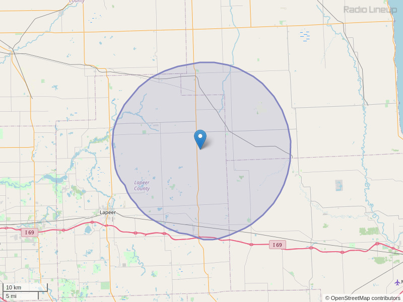 WHYT-FM Coverage Map