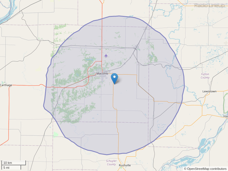 WNLF-FM Coverage Map