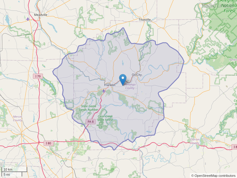 WAWN-FM Coverage Map