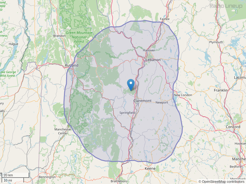 WNCH-FM Coverage Map