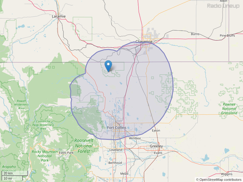 KMAX-FM Coverage Map