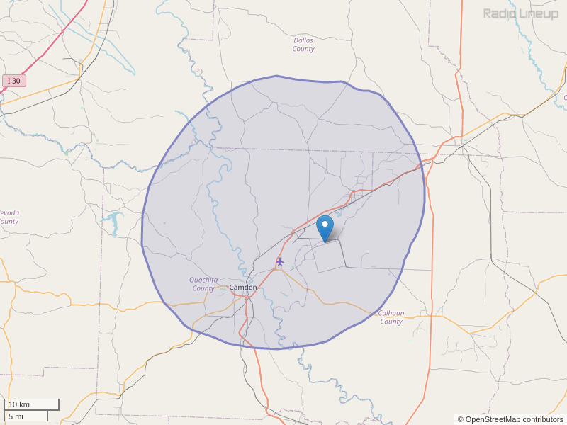 KCAC-FM Coverage Map
