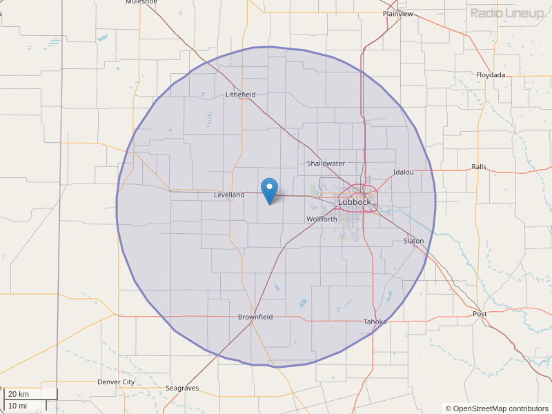 KPGA-FM Coverage Map