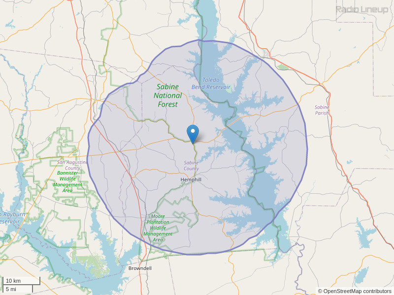 KTHP-FM Coverage Map
