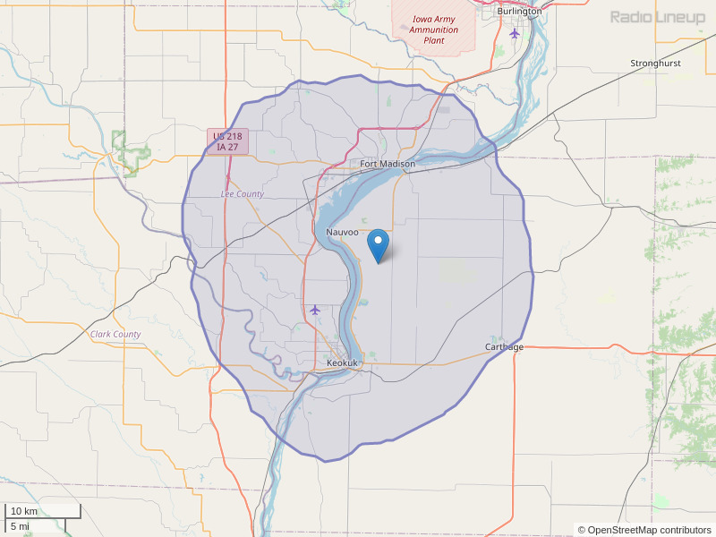 KMDY-FM Coverage Map