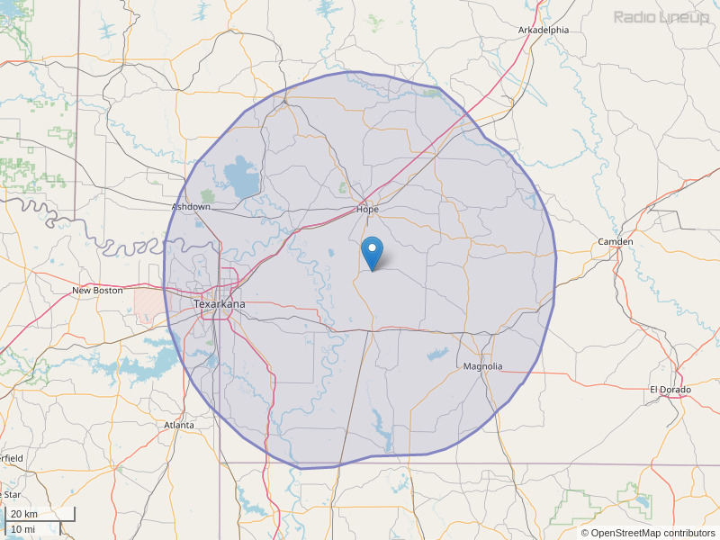 KNLL-FM Coverage Map