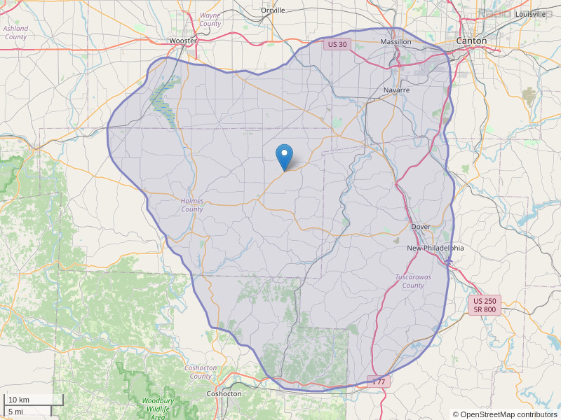 WVML-FM Coverage Map