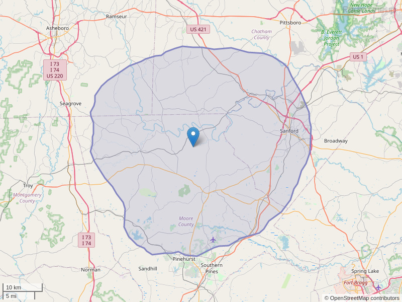 WLHC-FM Coverage Map