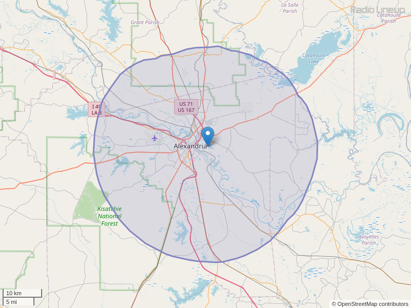 KEDG-FM Coverage Map