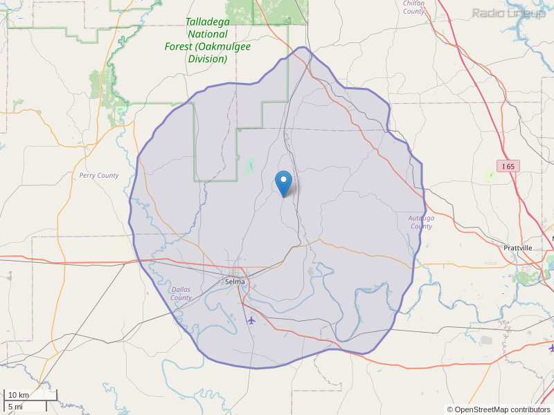 WRNF-FM Coverage Map