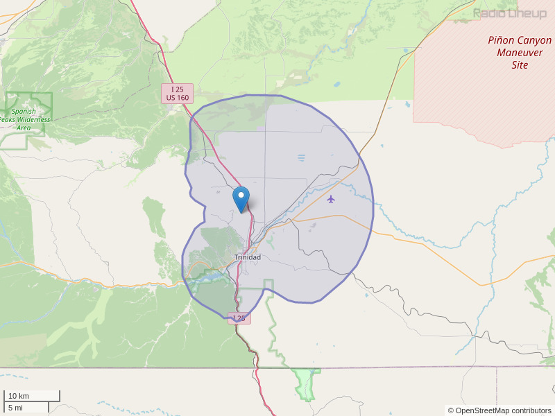 KJWA-FM Coverage Map